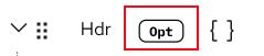 Opt icon for optional field